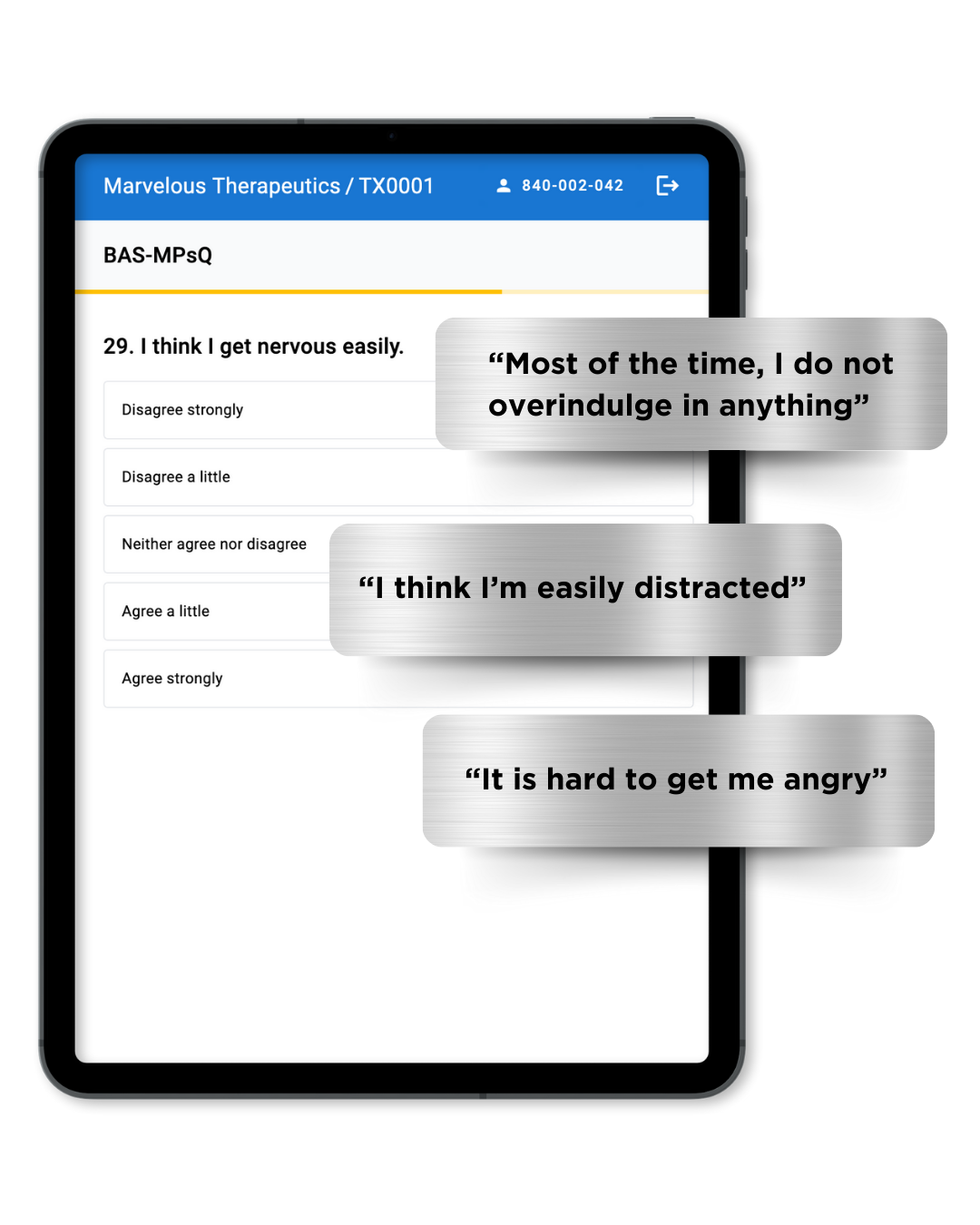 Placebell page questionnaire graphic - v3 (1) questionnaire shown on a tablet screen