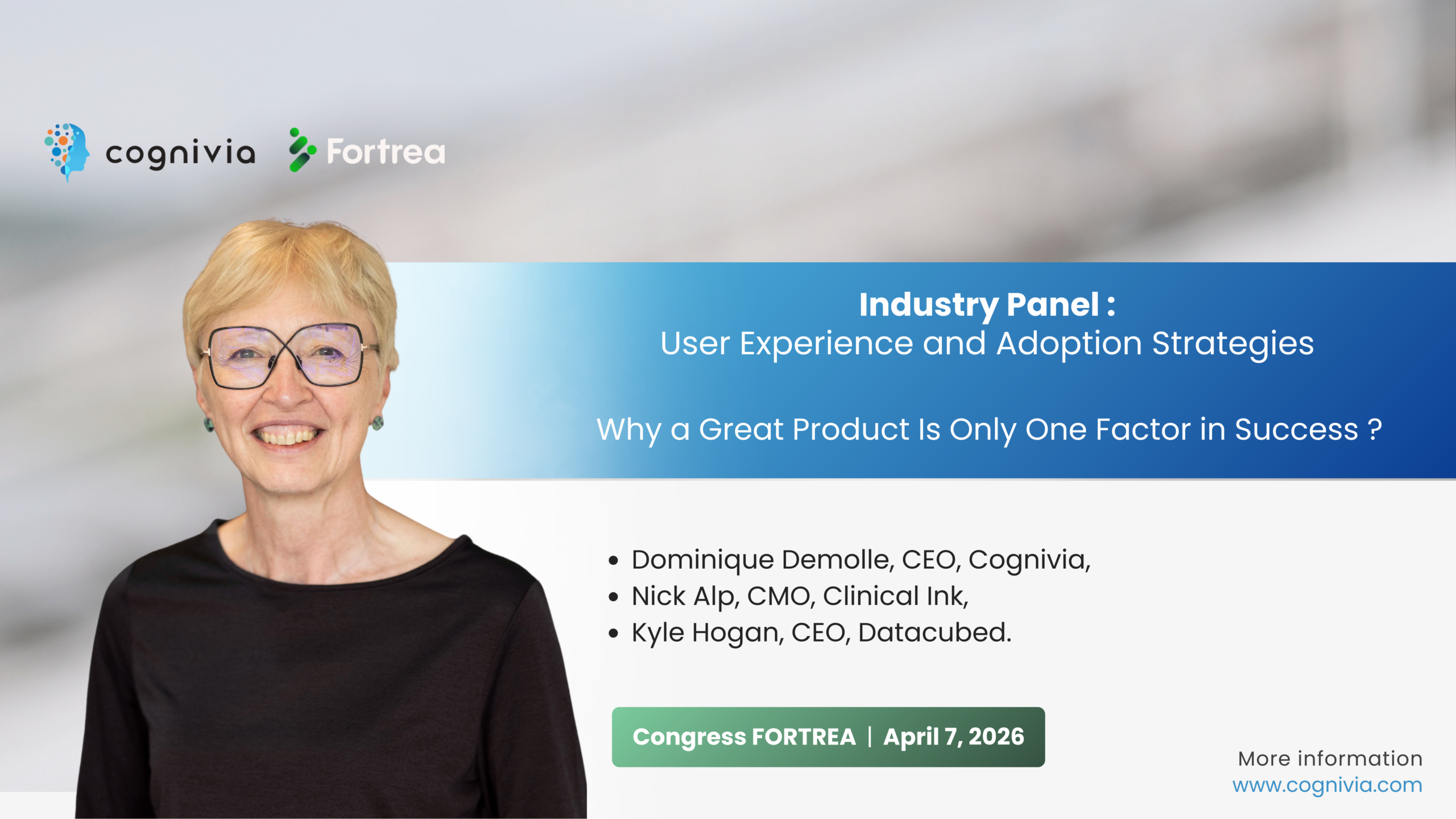 Cognivia's CEO Dominique Demolle at FORTREA